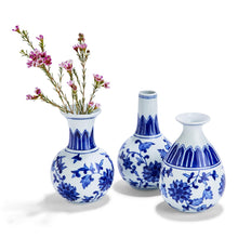 Load image into Gallery viewer, Assorted Tiny Blue &amp; White Vases
