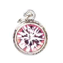 Load image into Gallery viewer, Gold or Silver Crystal Birthstone Charms Multiple Colors
