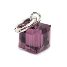 Load image into Gallery viewer, Gold or Silver Square Birthstone Charms Multiple Colors

