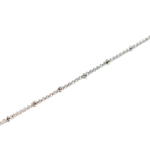 Silver Station Charm Necklace Chain Multiple Lengths